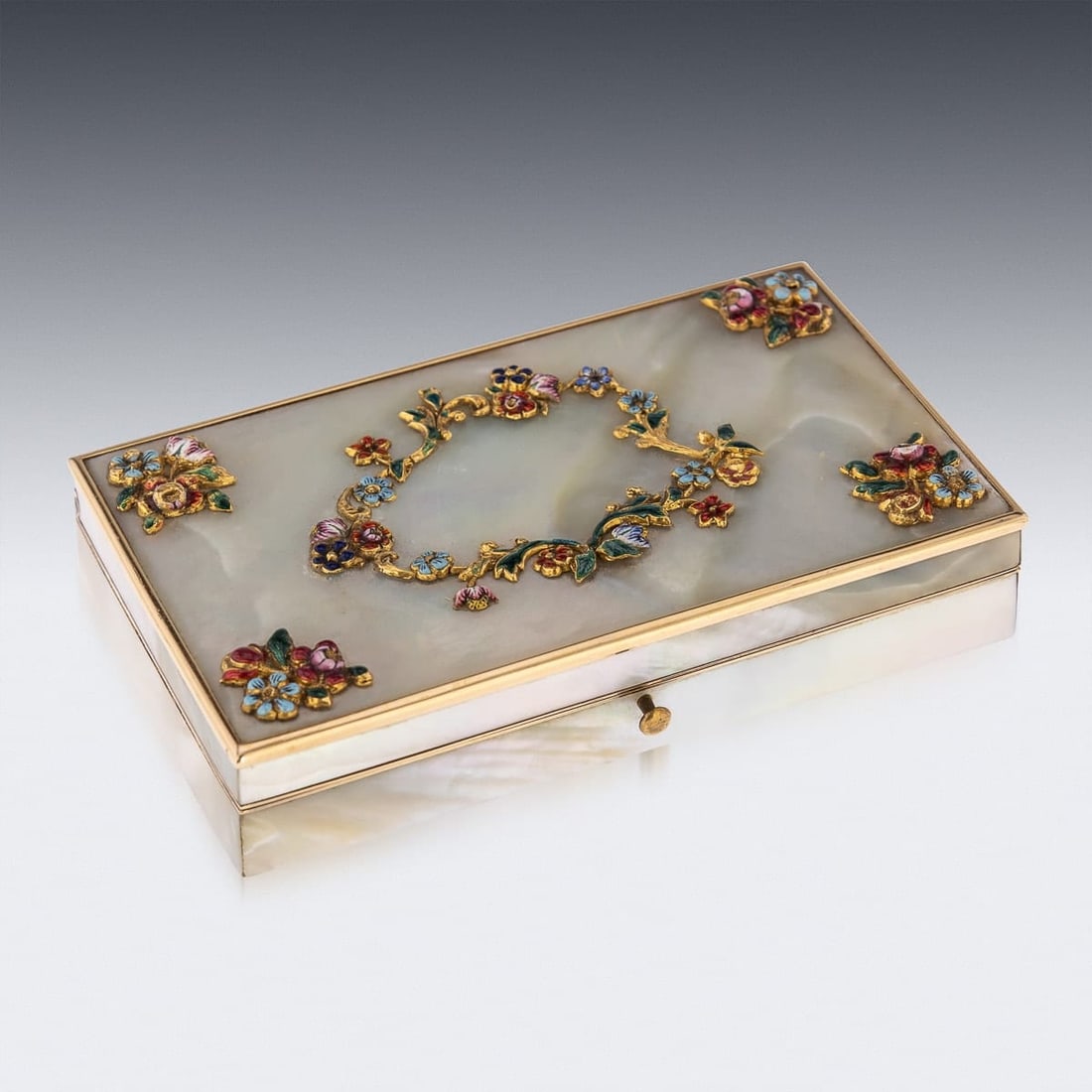 ANTIQUE 19thC FRENCH GOLD MOUNTED & MOTHER OF PEARL ETUI SET c.1870 - 3