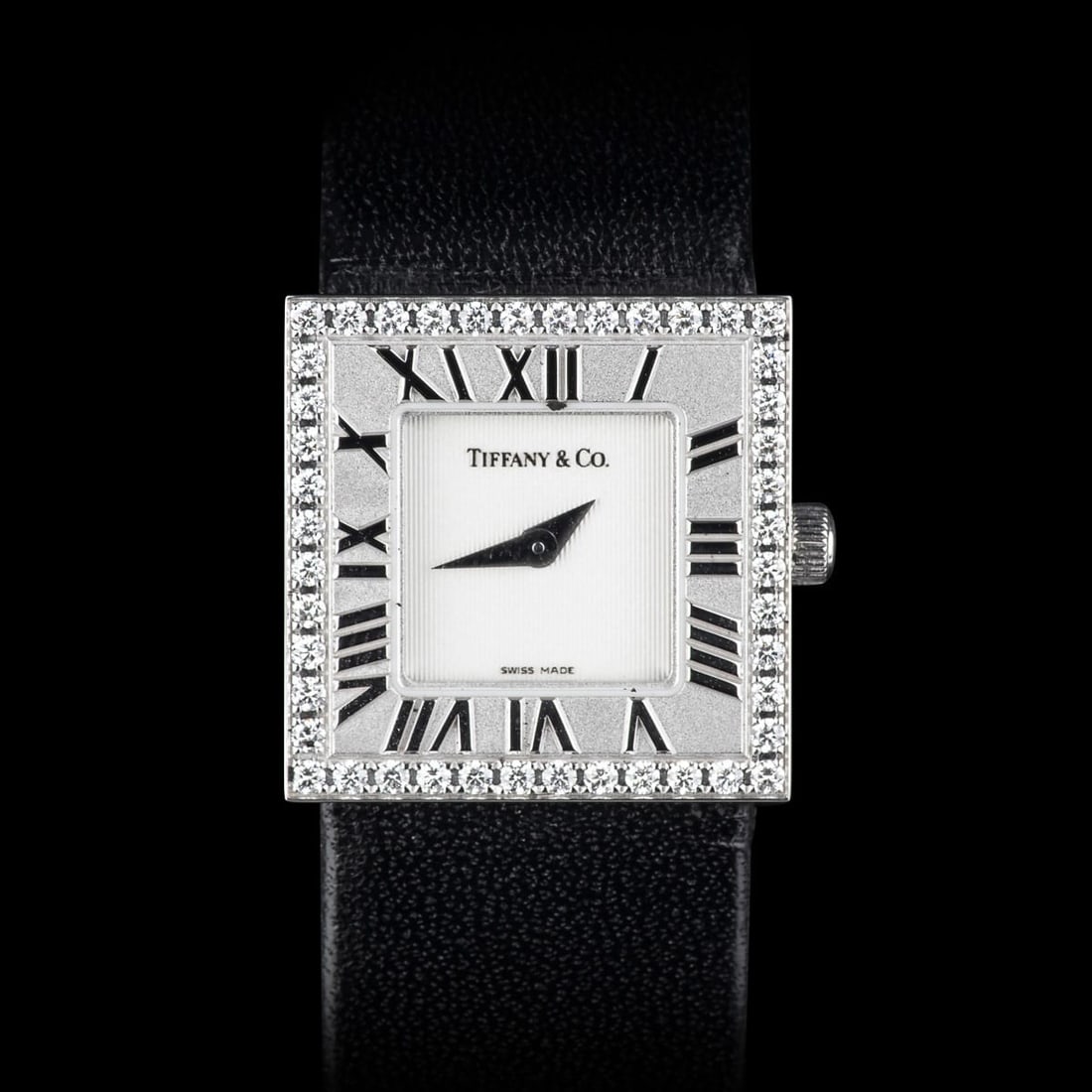 TIFFANY & CO "ATLAS" LADIES WATCH 18K WHITE GOLD & DIAMONDS, FULL SET (1 of 7)