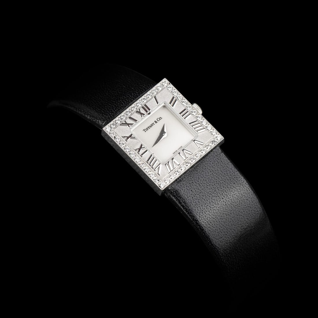 TIFFANY & CO "ATLAS" LADIES WATCH 18K WHITE GOLD & DIAMONDS, FULL SET - 2