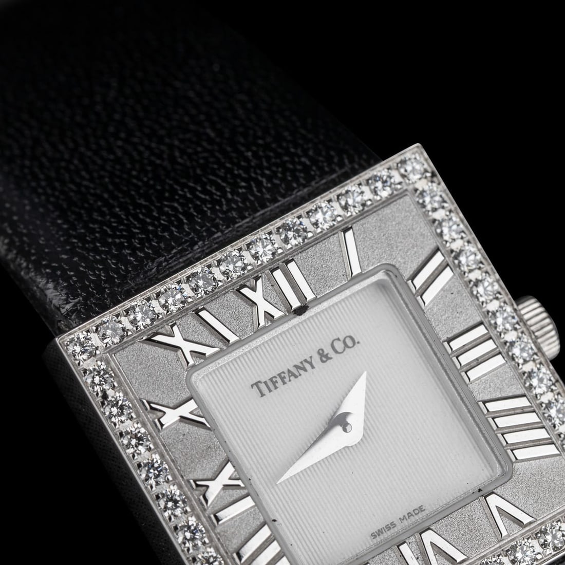 TIFFANY & CO "ATLAS" LADIES WATCH 18K WHITE GOLD & DIAMONDS, FULL SET - 3