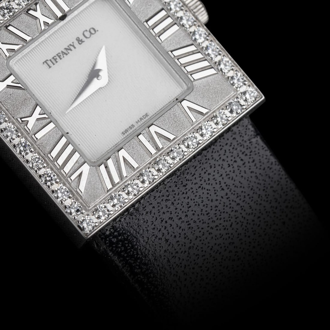 TIFFANY & CO "ATLAS" LADIES WATCH 18K WHITE GOLD & DIAMONDS, FULL SET - 4