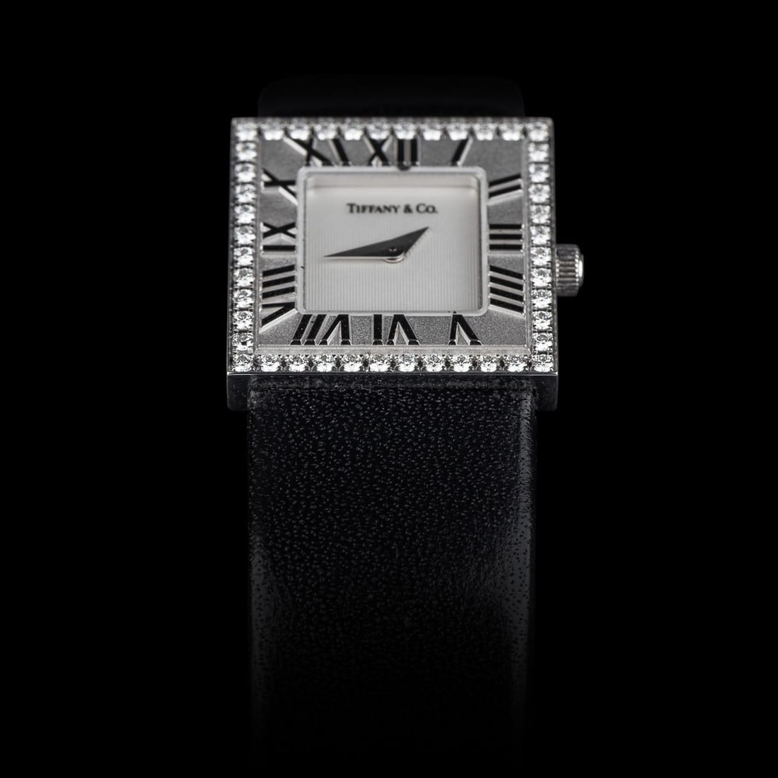 TIFFANY & CO "ATLAS" LADIES WATCH 18K WHITE GOLD & DIAMONDS, FULL SET - 5
