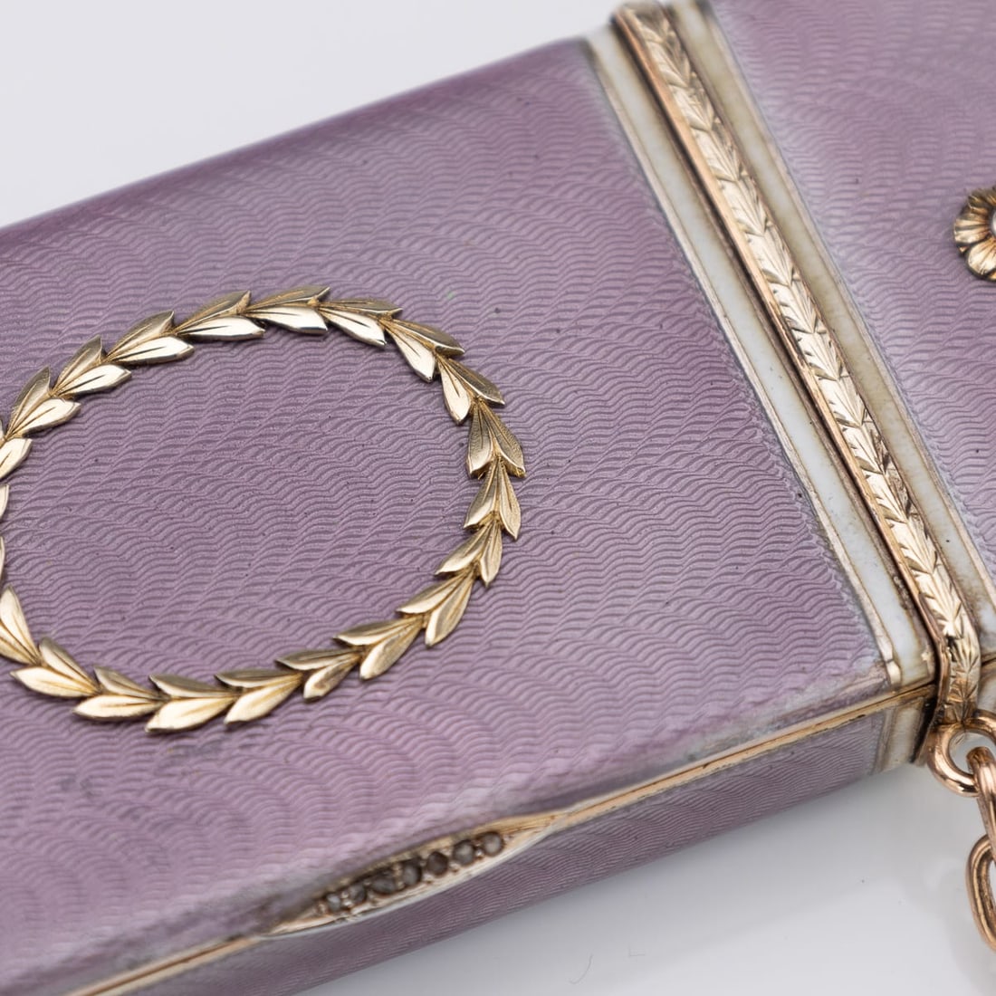 ANTIQUE 20thC RUSSIAN FABERGÉ GILT SOLID SILVER, ENAMEL & DIAMOND NECESSAIRE c.1900 - 15