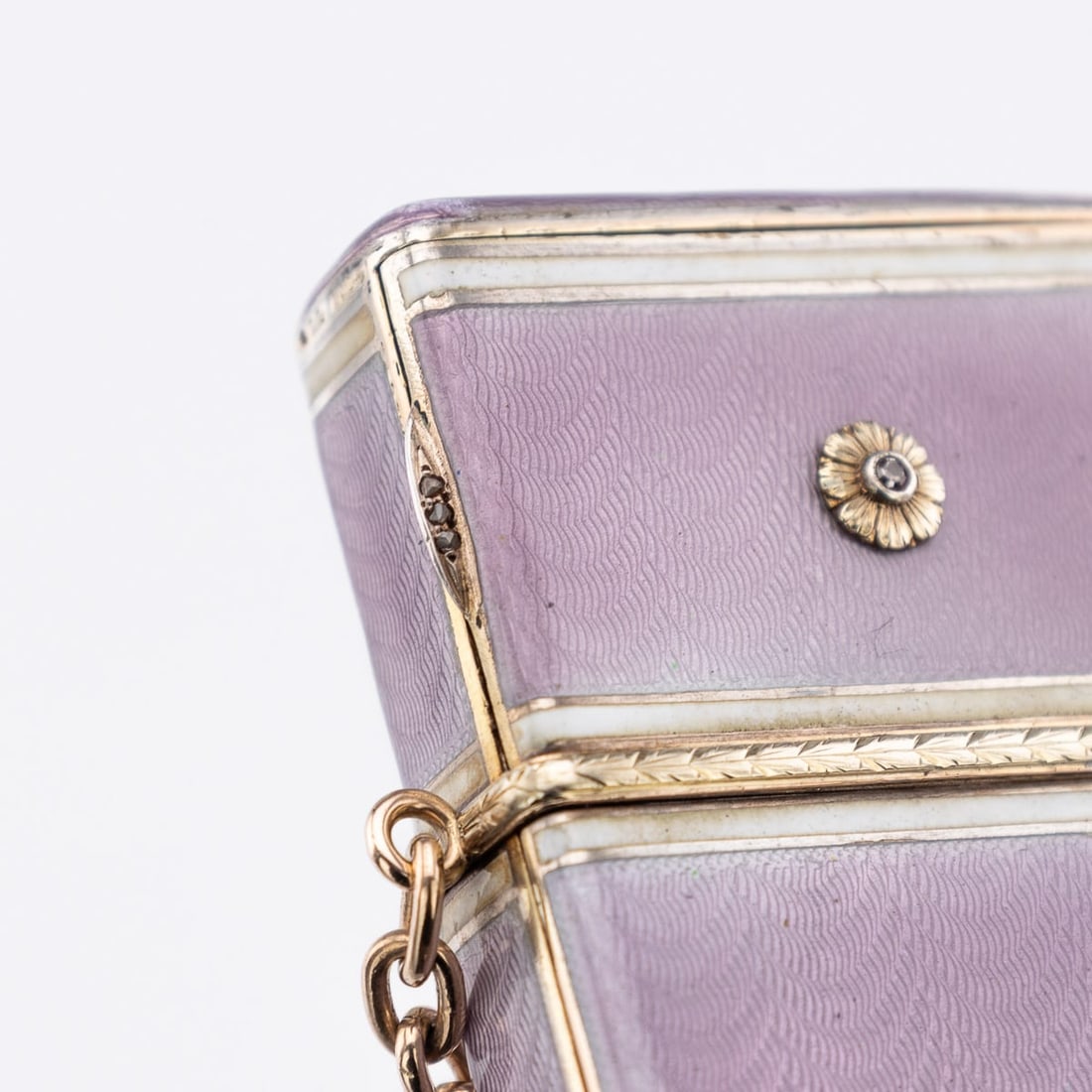 ANTIQUE 20thC RUSSIAN FABERGÉ GILT SOLID SILVER, ENAMEL & DIAMOND NECESSAIRE c.1900 - 19