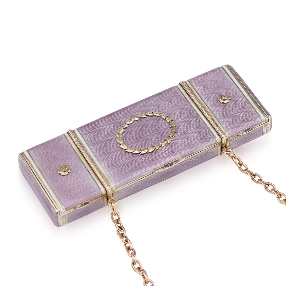 ANTIQUE 20thC RUSSIAN FABERGÉ GILT SOLID SILVER, ENAMEL & DIAMOND NECESSAIRE c.1900 (1 of 20)