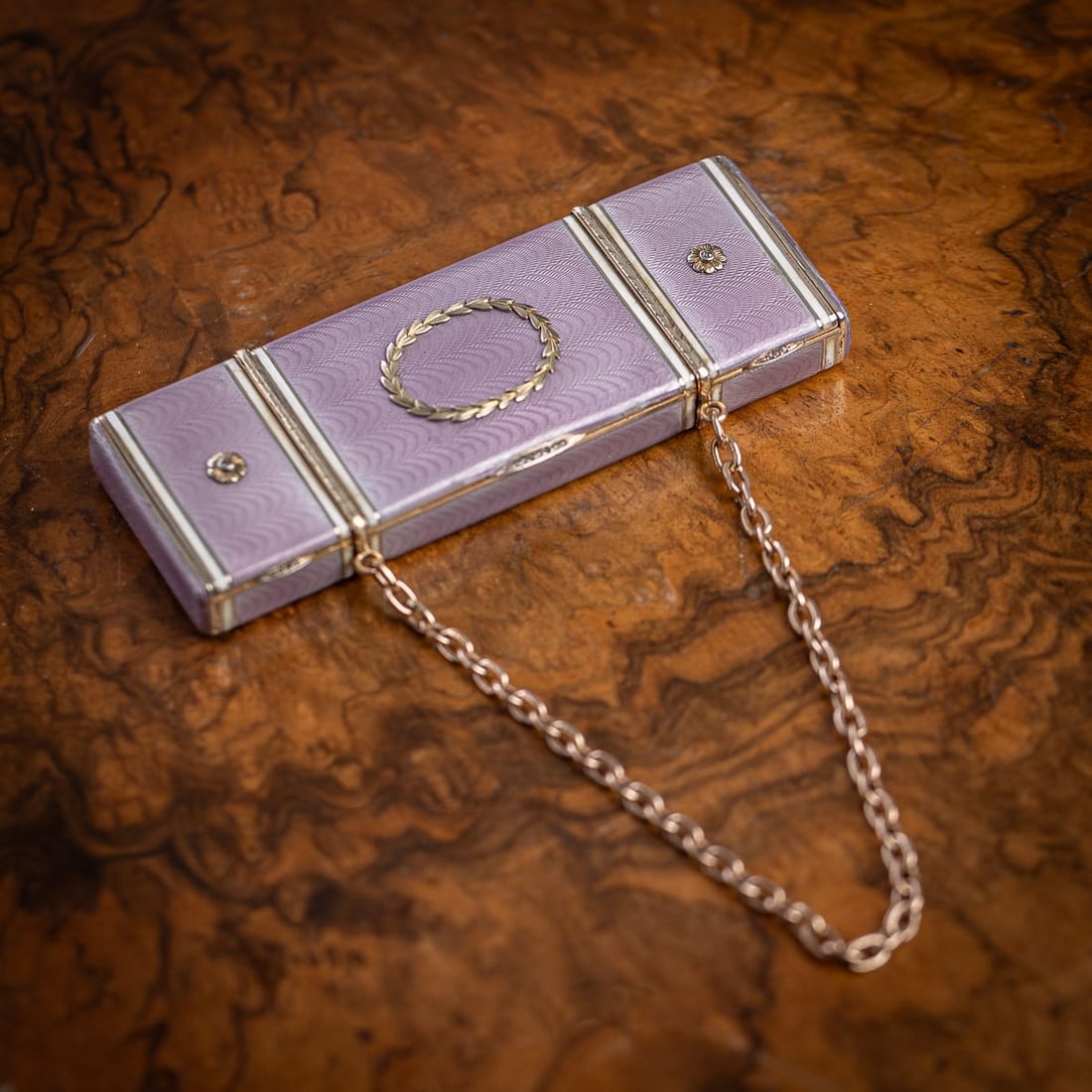 ANTIQUE 20thC RUSSIAN FABERGÉ GILT SOLID SILVER, ENAMEL & DIAMOND NECESSAIRE c.1900 - 2
