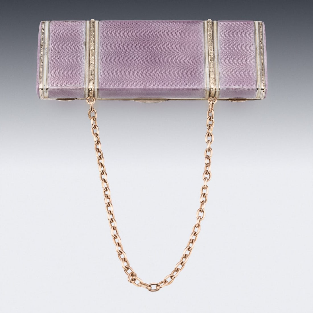 ANTIQUE 20thC RUSSIAN FABERGÉ GILT SOLID SILVER, ENAMEL & DIAMOND NECESSAIRE c.1900 - 7