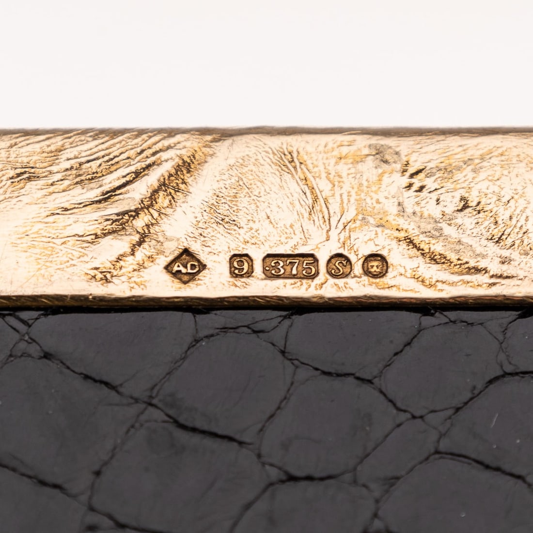 20thC BRITISH SOLID GOLD & BLACK CROCODILE LEATHER CIGAR CASE, ALFRED DUNHILL - 11