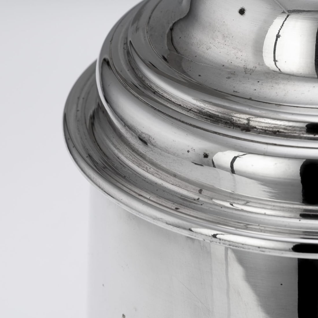 VINTAGE 20thC ITALIAN SILVER PLATED LIDDED TANKARD ICE BUCKET c.1970 - 13