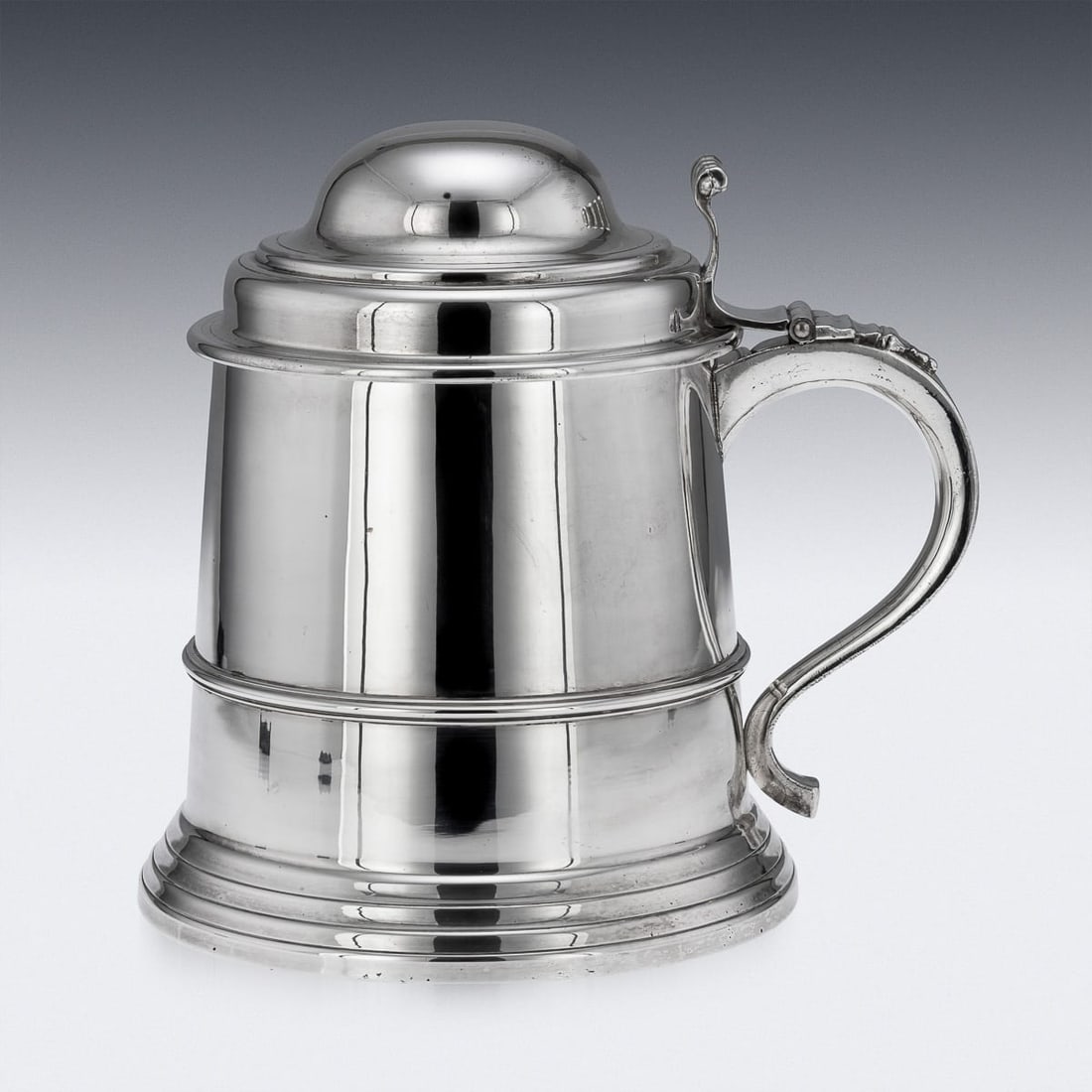 VINTAGE 20thC ITALIAN SILVER PLATED LIDDED TANKARD ICE BUCKET c.1970 - 3