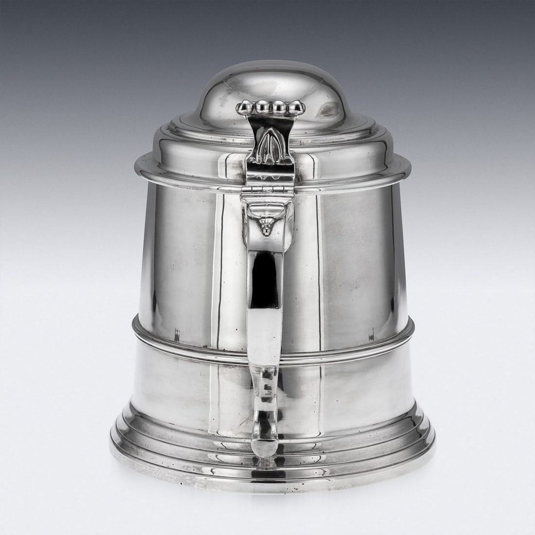 VINTAGE 20thC ITALIAN SILVER PLATED LIDDED TANKARD ICE BUCKET c.1970 - 4