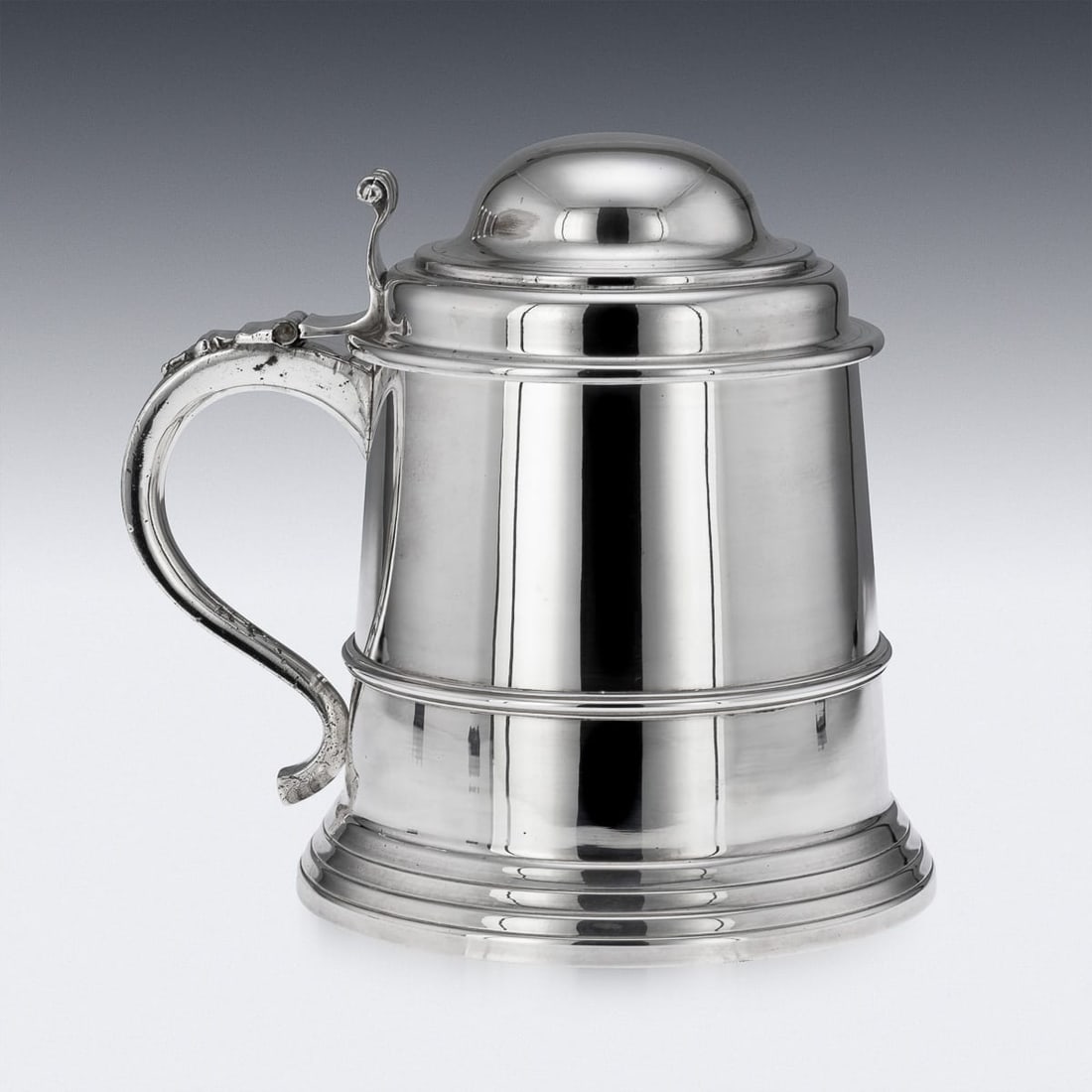 VINTAGE 20thC ITALIAN SILVER PLATED LIDDED TANKARD ICE BUCKET c.1970 - 5