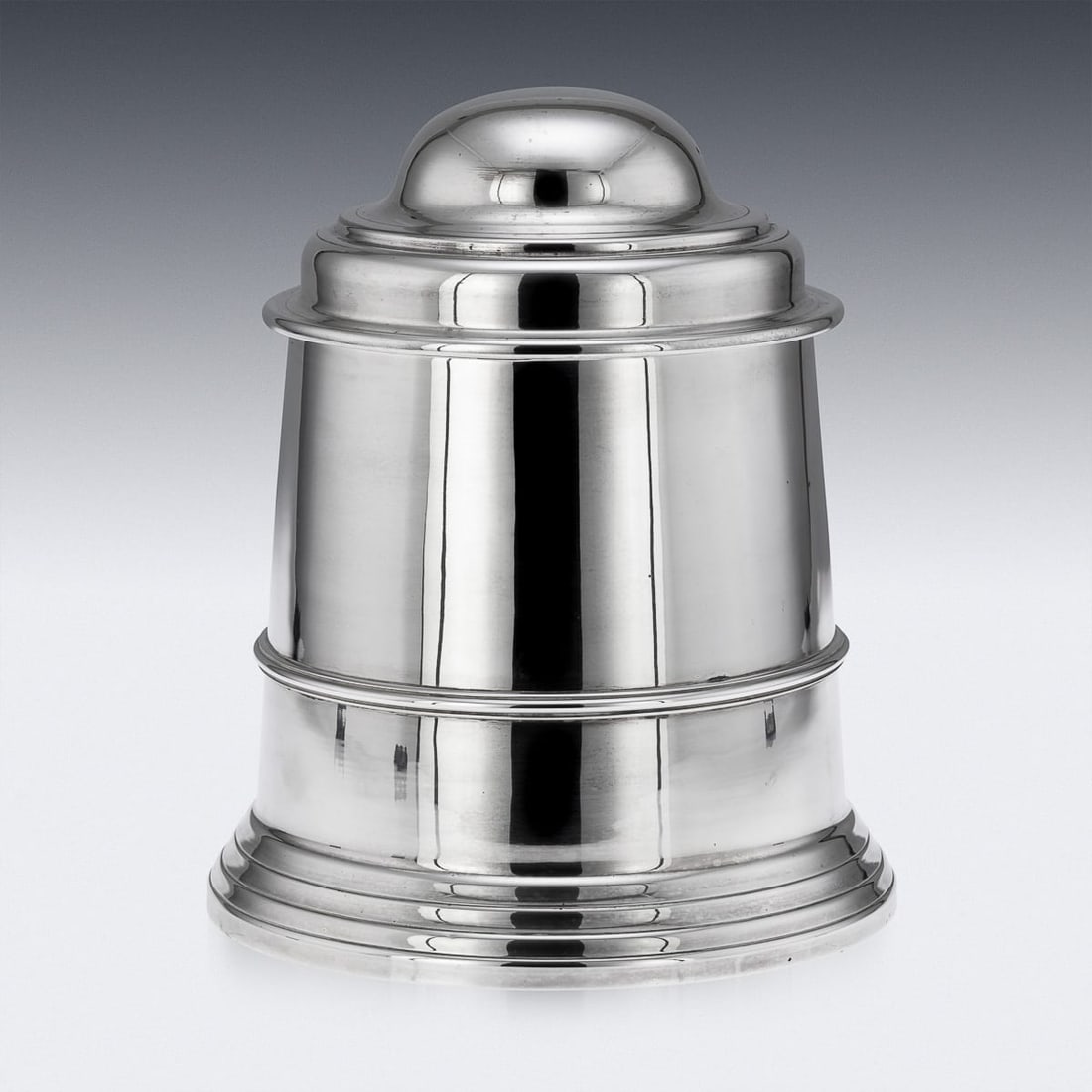 VINTAGE 20thC ITALIAN SILVER PLATED LIDDED TANKARD ICE BUCKET c.1970 - 6
