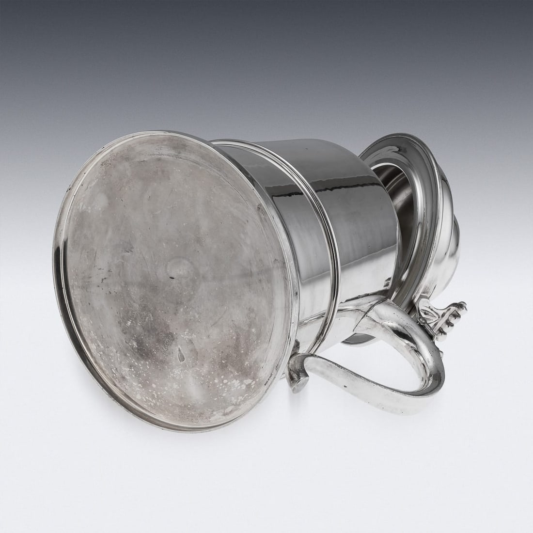 VINTAGE 20thC ITALIAN SILVER PLATED LIDDED TANKARD ICE BUCKET c.1970 - 9