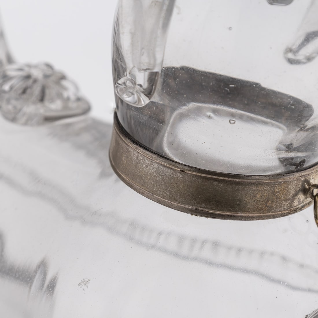 ANTIQUE 19thC VICTORIAN SILVER PLATE, BRASS & GLASS NOVELTY DOG CLARET JUG c.1890 - 12