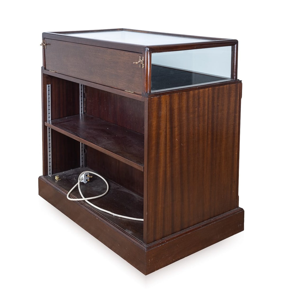 ANTIQUE 20thC MAHOGANY DISPLAY CABINET c.1920 - 3