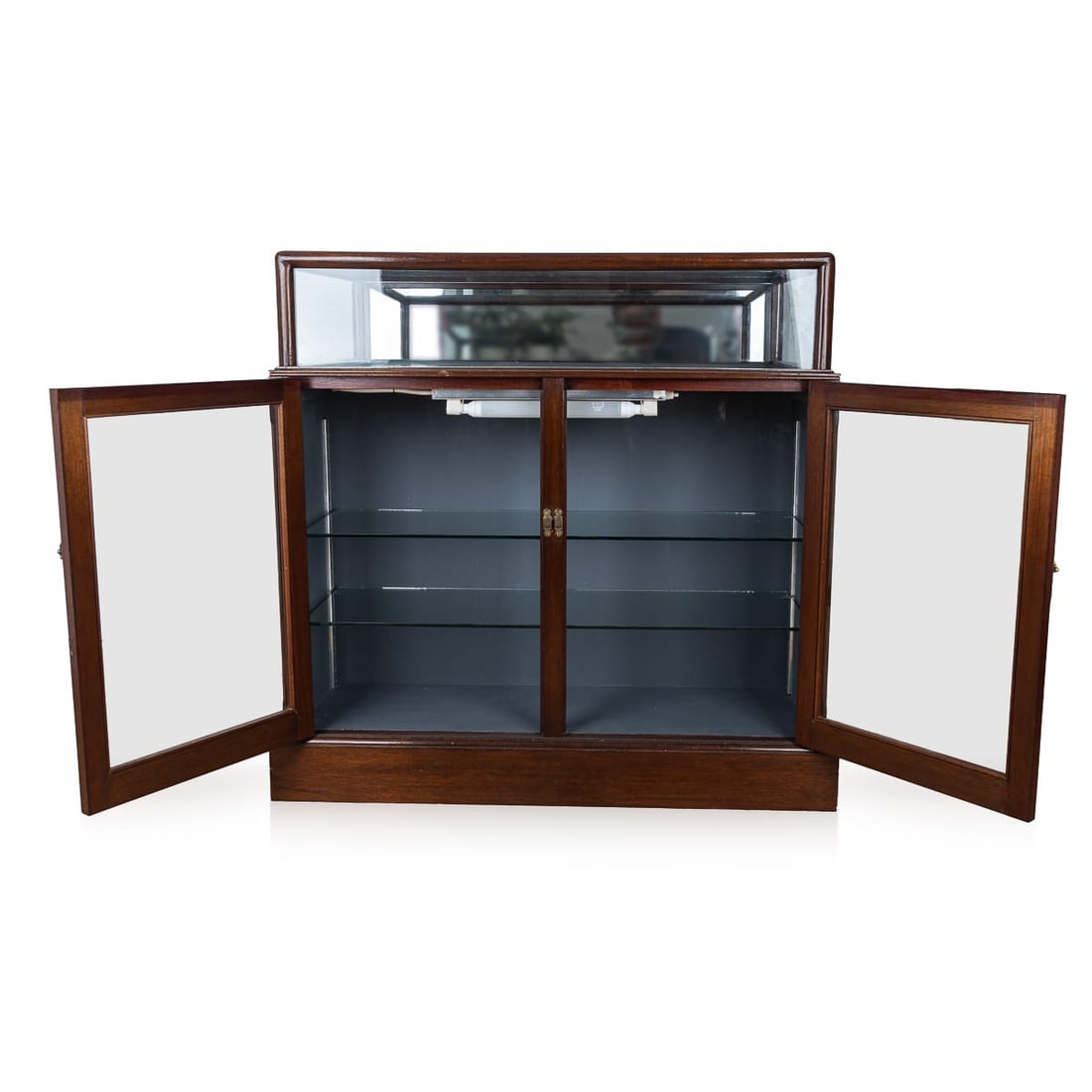 ANTIQUE 20thC MAHOGANY DISPLAY CABINET c.1920 - 4