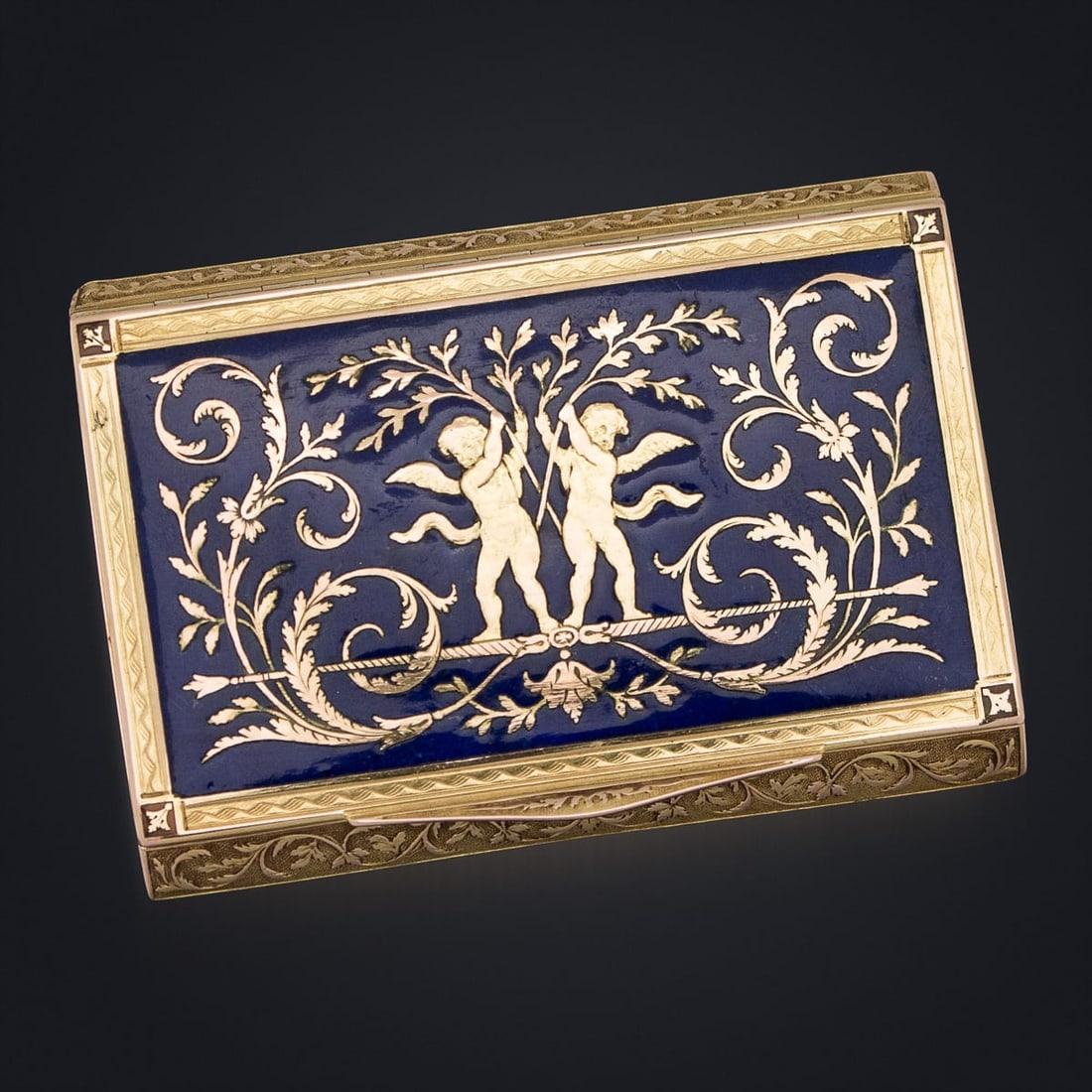 ANTIQUE 19thC GERMAN GOLD & ENAMEL IMPORTANT PRESENTATION SNUFF BOX, HANAU c.1830 - 2