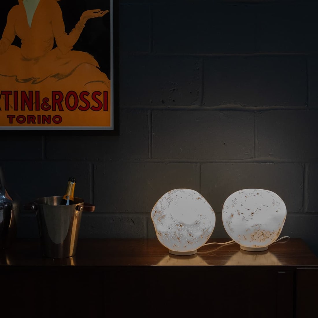 CONTEMPORARY 21stC PAIR OF MURANO GLASS TABLE LAMPS OF RECENT PRODUCTION, ITALY - 3