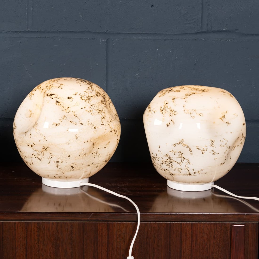 CONTEMPORARY 21stC PAIR OF MURANO GLASS TABLE LAMPS OF RECENT PRODUCTION, ITALY - 5