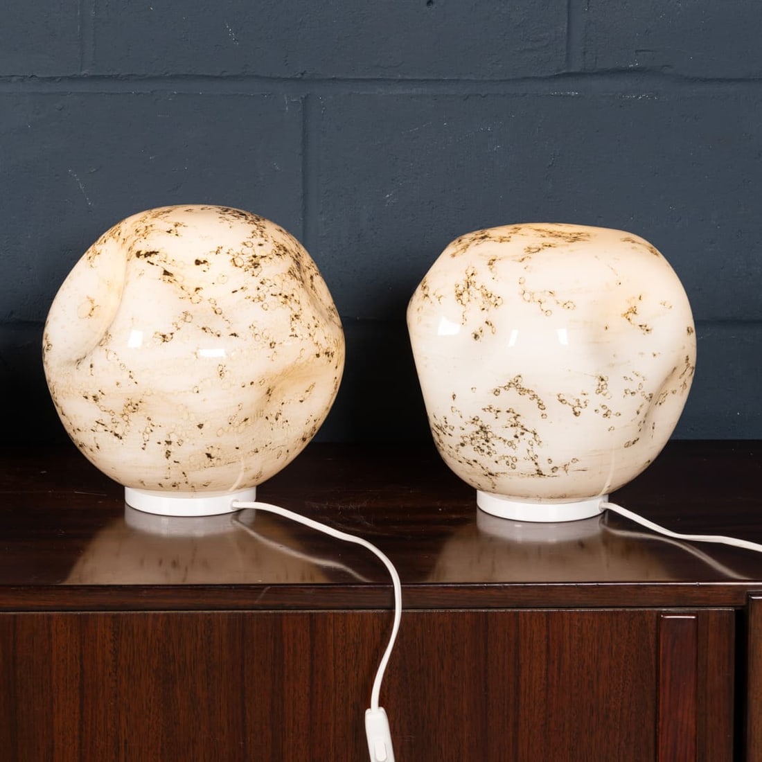 CONTEMPORARY 21stC PAIR OF MURANO GLASS TABLE LAMPS OF RECENT PRODUCTION, ITALY - 6