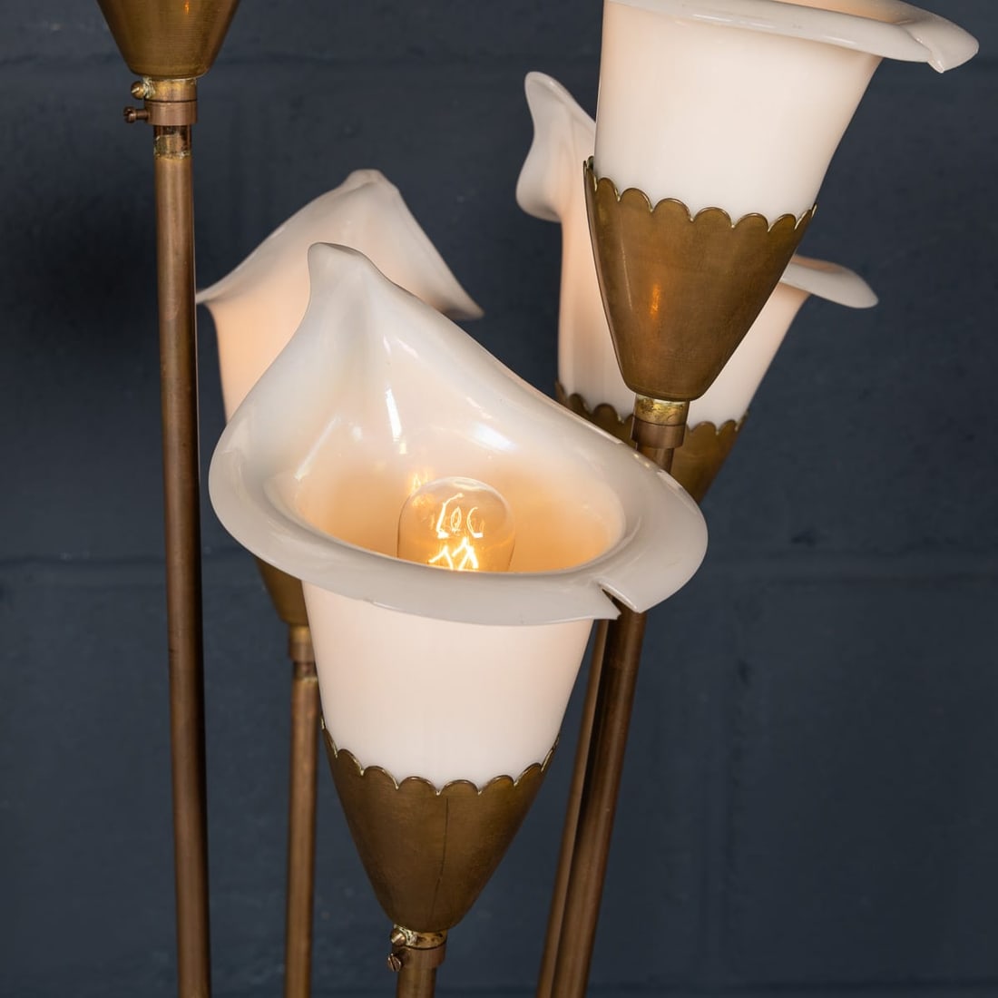 VINTAGE 20thC ITALIAN 'CALLA' FLOOR LAMP BY ANGELO LELLI FOR ARREDOLUCE c.1960 - 9