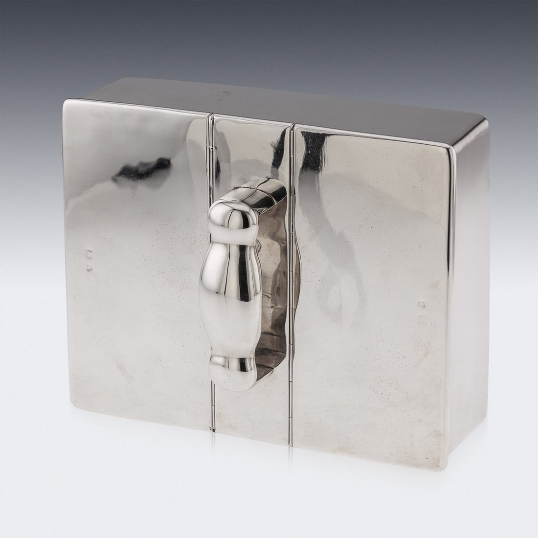 ANTIQUE 19thC VICTORIAN SOLID SILVER CIGAR BOX c.1898 - 11