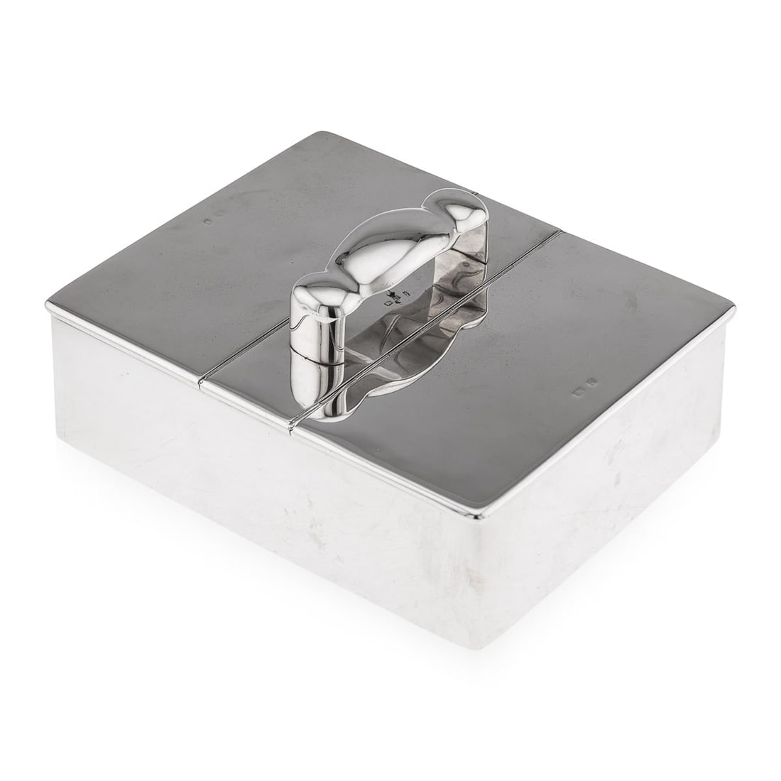 ANTIQUE 19thC VICTORIAN SOLID SILVER CIGAR BOX c.1898 (1 of 20)