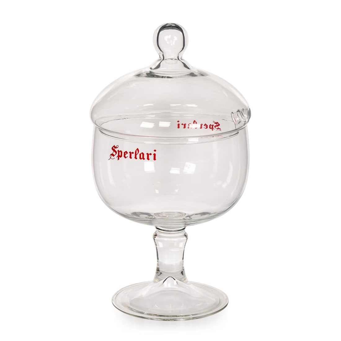 VINTAGE 20thC ITALIAN VERY LARGE SWEET SHOP GLASS BOWL, SPERLARI c.1960: A very large glass bowl originally used in Italian sweet shops to display and sell the famous Sperlari sweets. Dating from the 1960s, the bowl is distinguished by its generous proportions and elegant