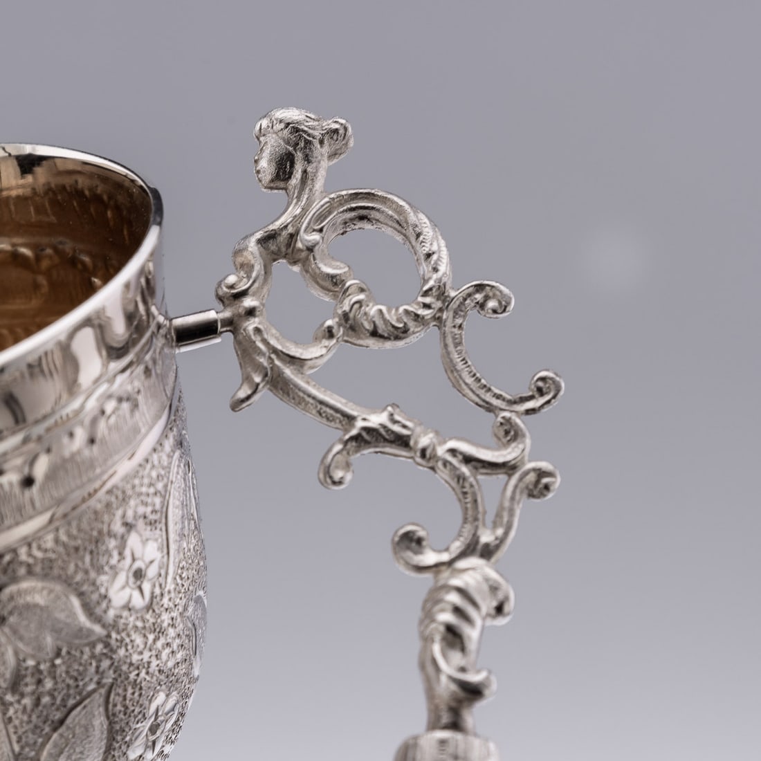 NOVELTY 20thC SOLID SILVER WEDDING WAGER CUP, LONDON c.1973 - 10