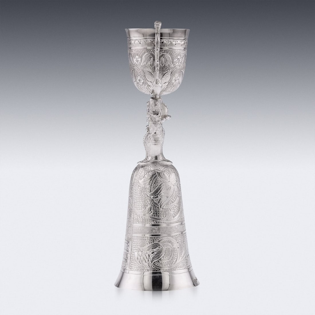 NOVELTY 20thC SOLID SILVER WEDDING WAGER CUP, LONDON c.1973 - 2
