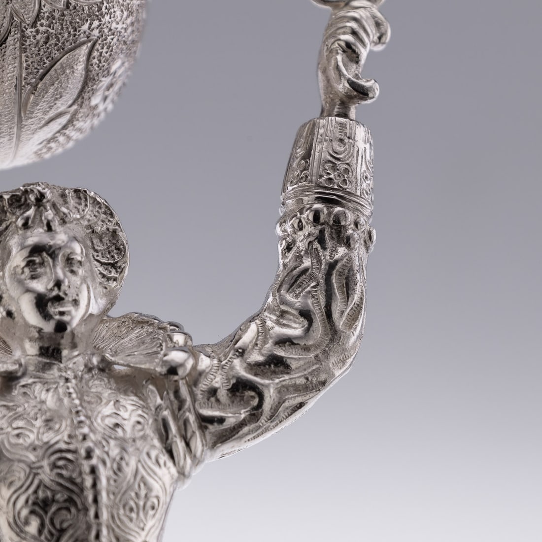 NOVELTY 20thC SOLID SILVER WEDDING WAGER CUP, LONDON c.1973 - 8