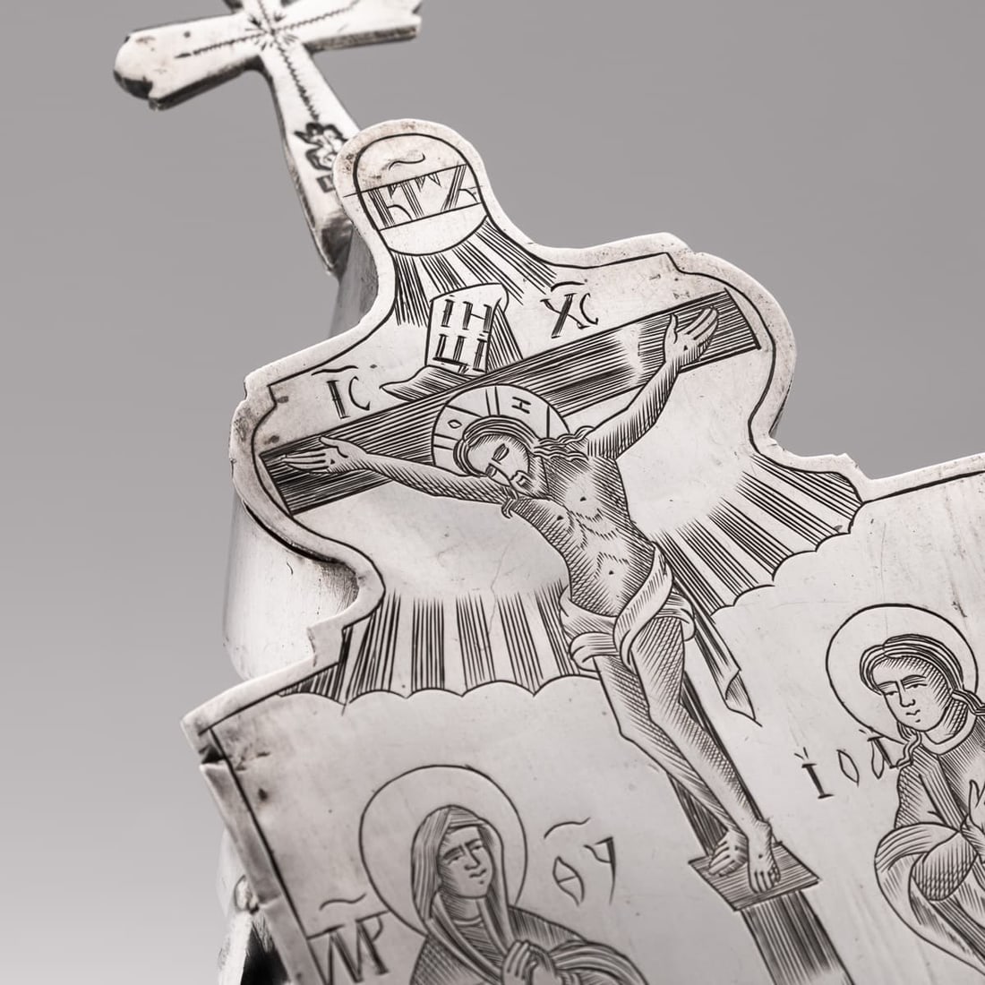 ANTIQUE 18thC RUSSIAN SOLID SILVER RELIQUARY BOX, MOSCOW c.1795 - 11