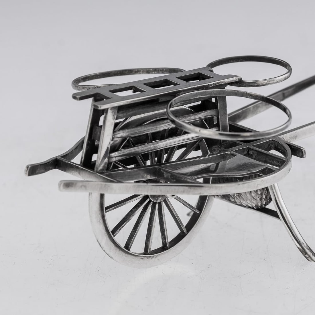 ANTIQUE 20thC CHINESE EXPORT SOLID SILVER CONDIMENT SET c.1900 - 10