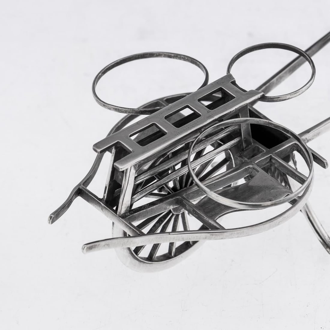 ANTIQUE 20thC CHINESE EXPORT SOLID SILVER CONDIMENT SET c.1900 - 11