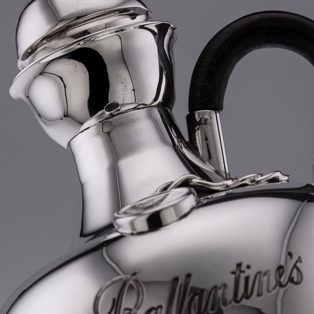 UNUSUAL 20thC ITALIAN SILVER BALLANTINE'S WHISKY DECANTER c.1960 - 10