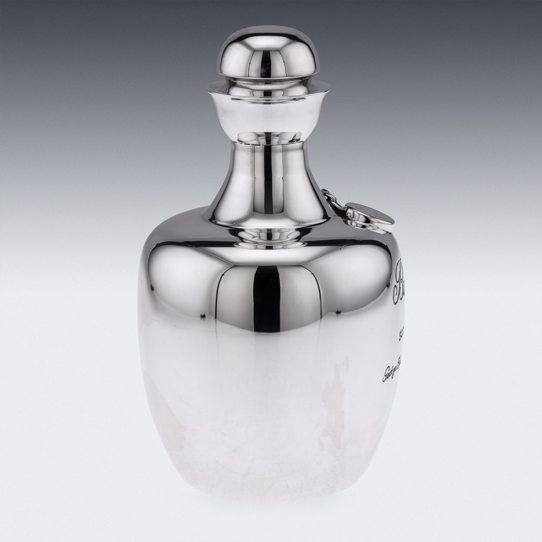 UNUSUAL 20thC ITALIAN SILVER BALLANTINE'S WHISKY DECANTER c.1960 - 4