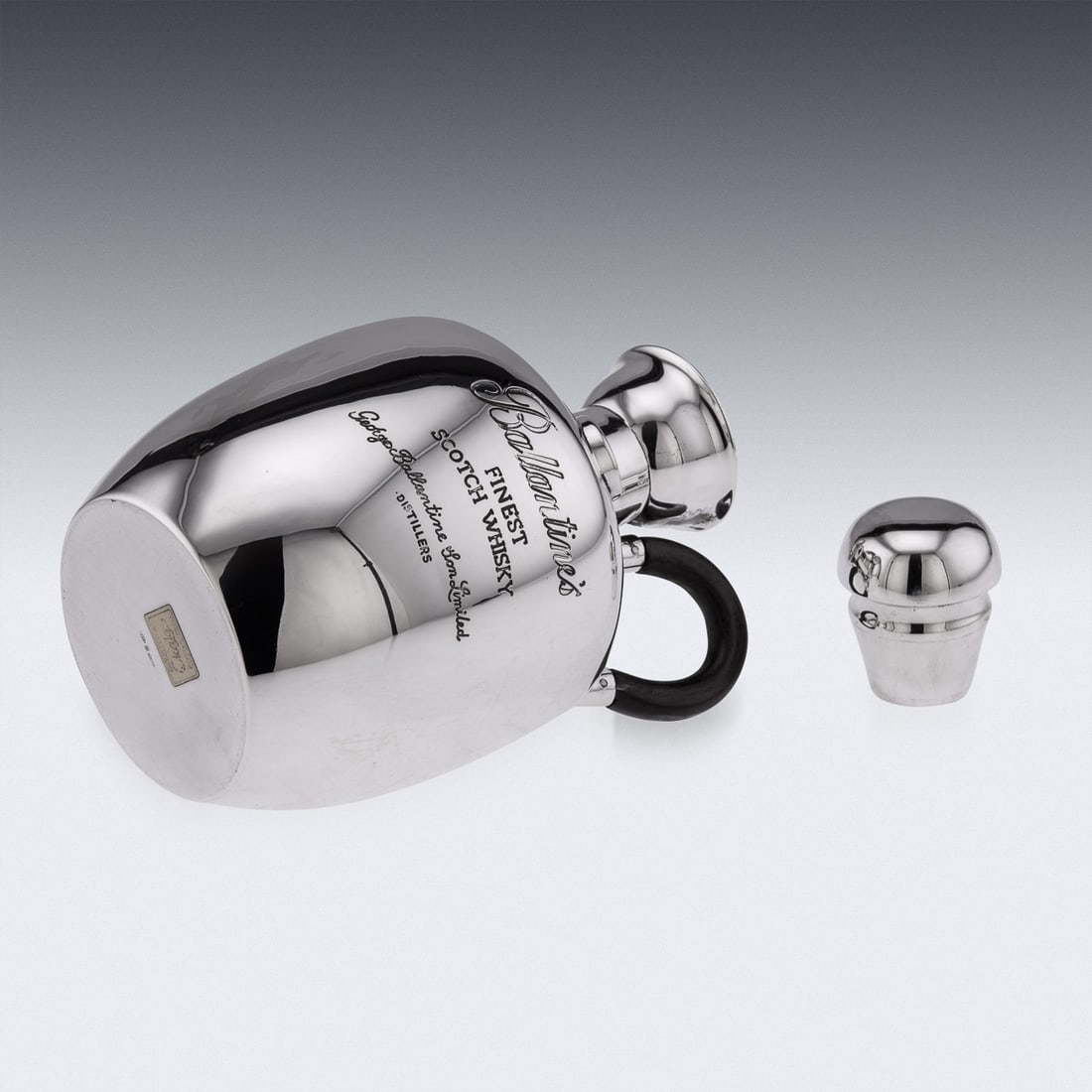 UNUSUAL 20thC ITALIAN SILVER BALLANTINE'S WHISKY DECANTER c.1960 - 5