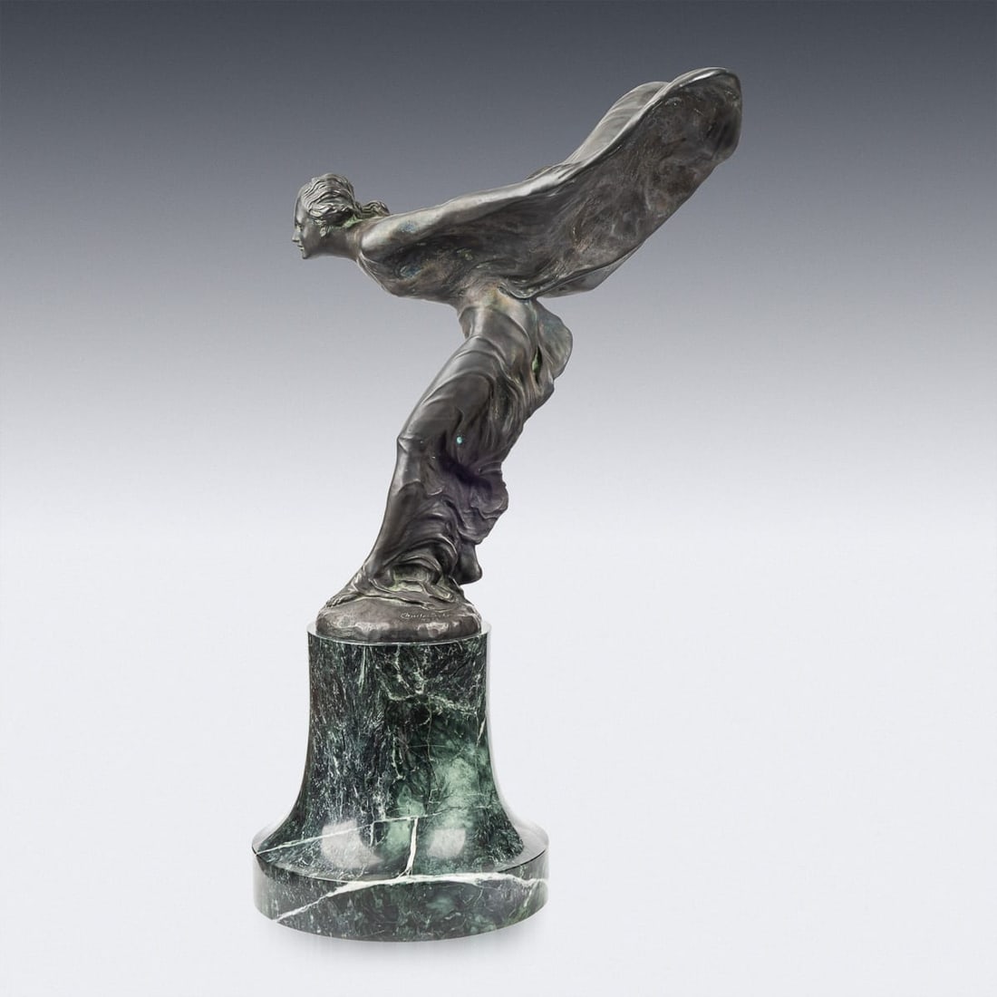 ROLLS ROYCE 'SPIRIT OF ECSTASY' SHOWROOM BRONZE, SIGNED CHARLES SYKES NO.13 - 3