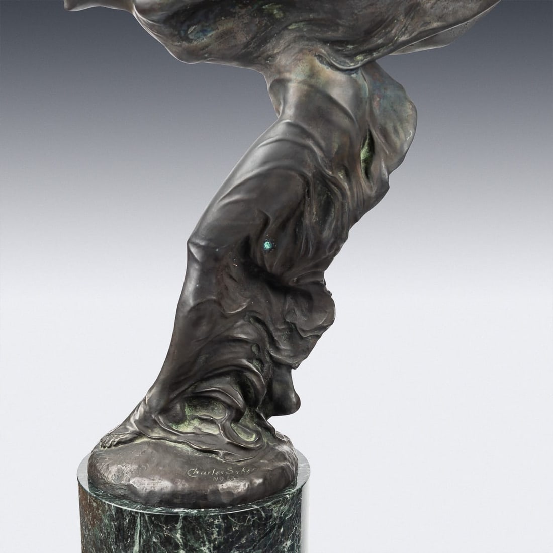 ROLLS ROYCE 'SPIRIT OF ECSTASY' SHOWROOM BRONZE, SIGNED CHARLES SYKES NO.13 - 7