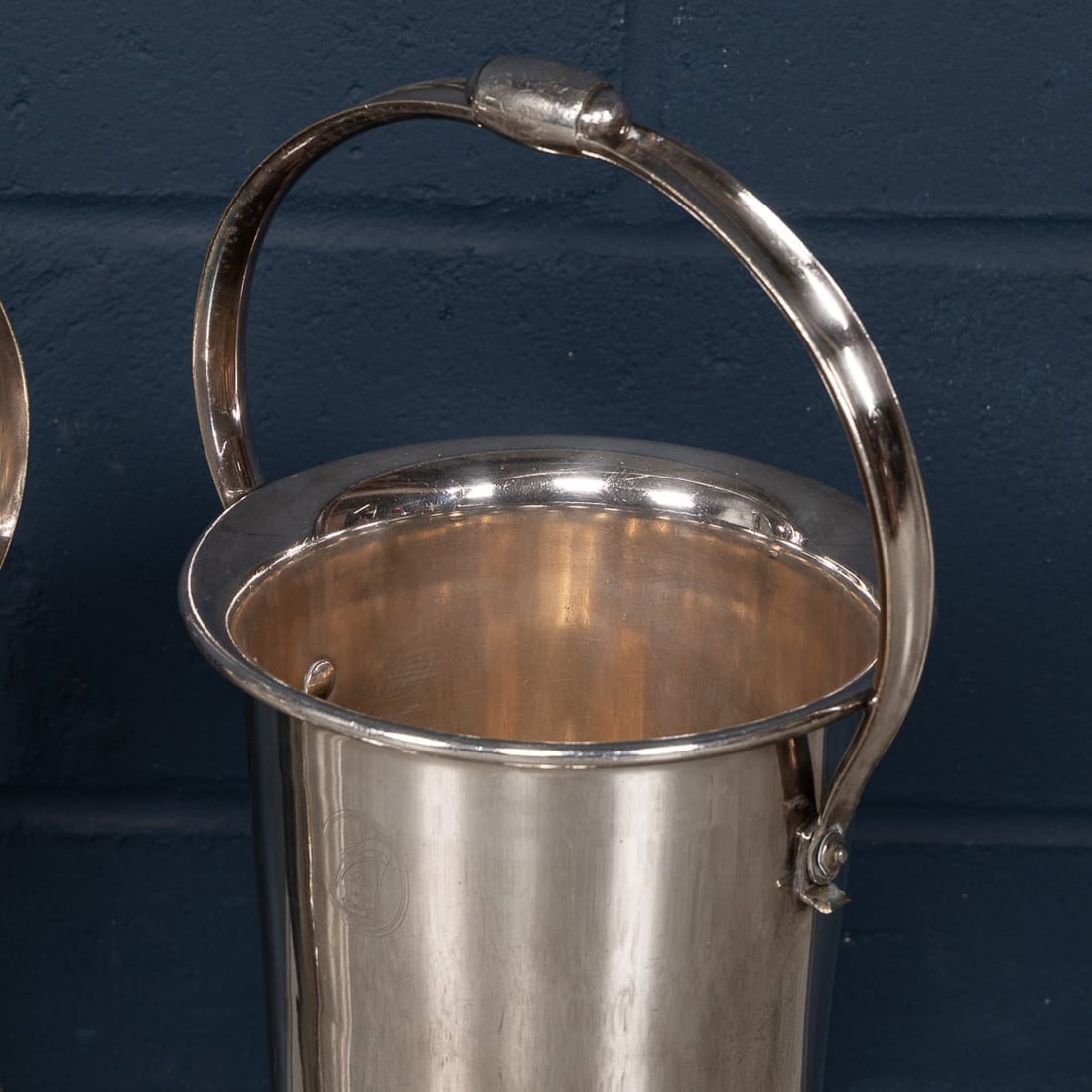 VINTAGE 20thC PAIR OF ENGLISH FLOOR STANDING SILVER PLATED WINE COOLERS - 10