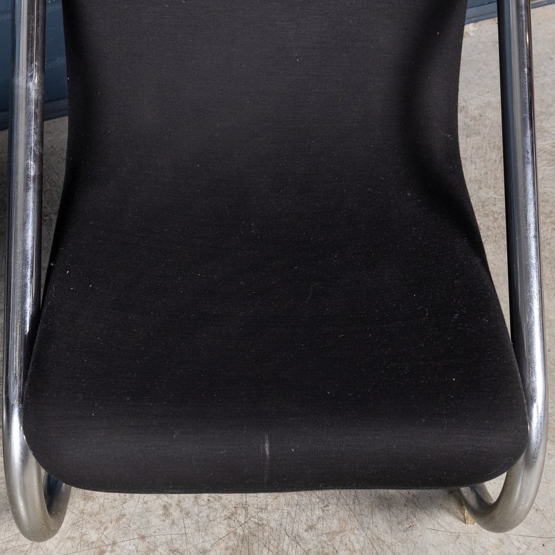 20thC ITALIAN PAIR OF TUBULAR FRAMED LOUNGE CHAIRS c.1980 - 9