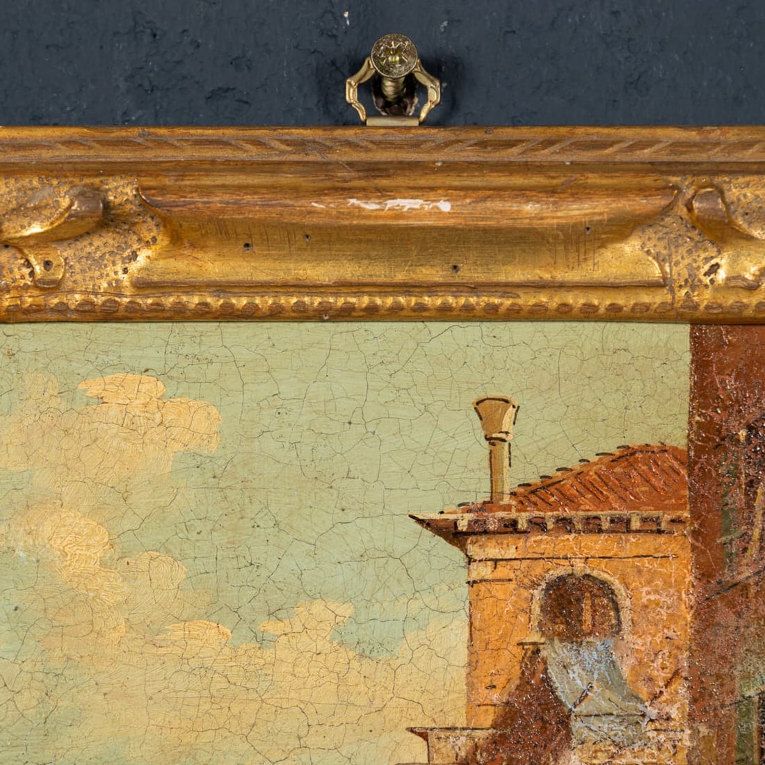 ANTIQUE 20thC PAIR OF VENETIAN CANAL SCENE OIL PAINTINGS BY ALDO GROSSI, ITALY - 8