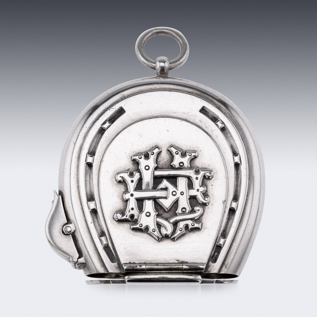 ANTIQUE 19thC VICTORIAN SOLID SILVER LIGHTER & VESTA CASE, LONDON c.1853 - 2