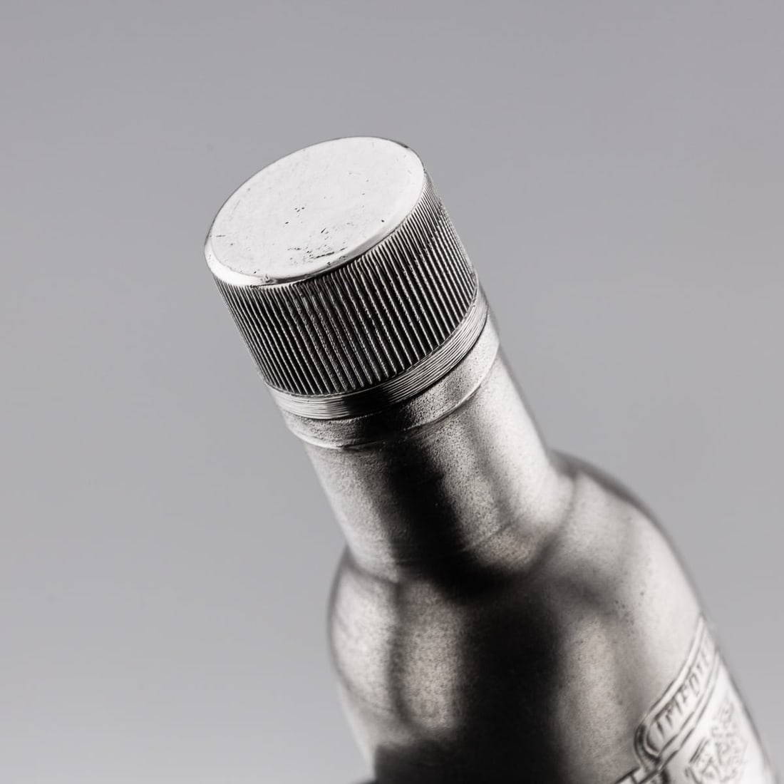 NOVELTY SOLID SILVER MINIATURE CANADIAN CLUB WHISKY BOTTLE - 6