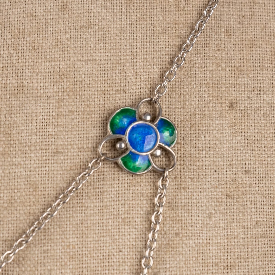 ANTIQUE 20thC SILVER & ENAMEL PENDANT, LIBERTY & CO, BIRMINGHAM c.1904 - 4