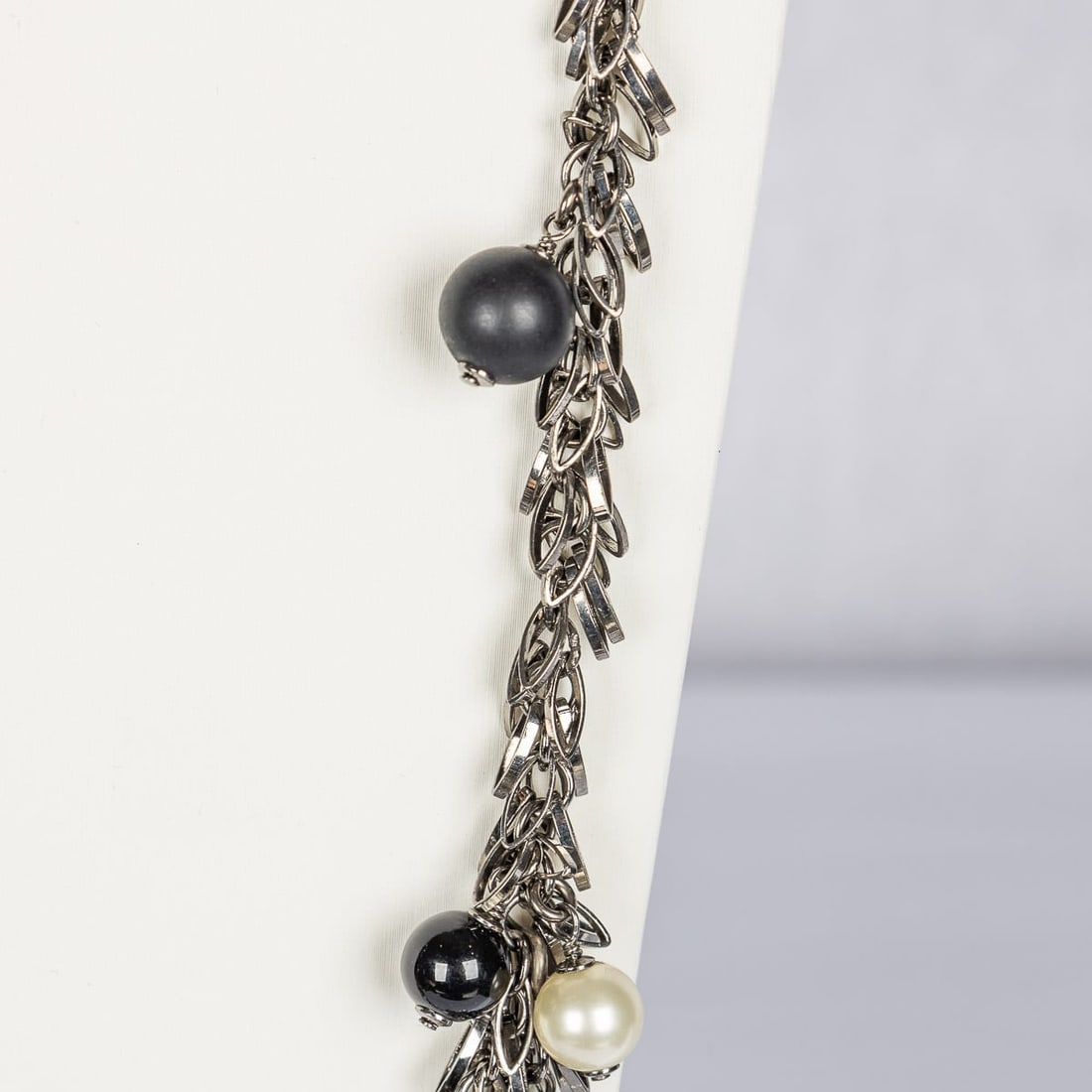 CHANEL 2 STRAND CC LOGO CHAIN BELT / NECKLACE WITH METAL LOOPS, FRANCE c.2005 - 4