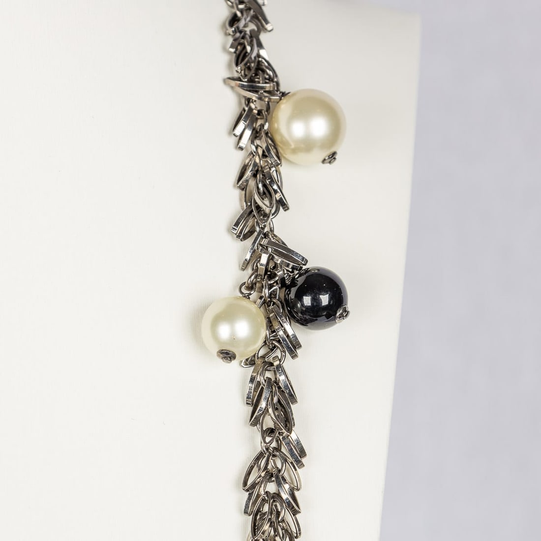 CHANEL 2 STRAND CC LOGO CHAIN BELT / NECKLACE WITH METAL LOOPS, FRANCE c.2005 - 5