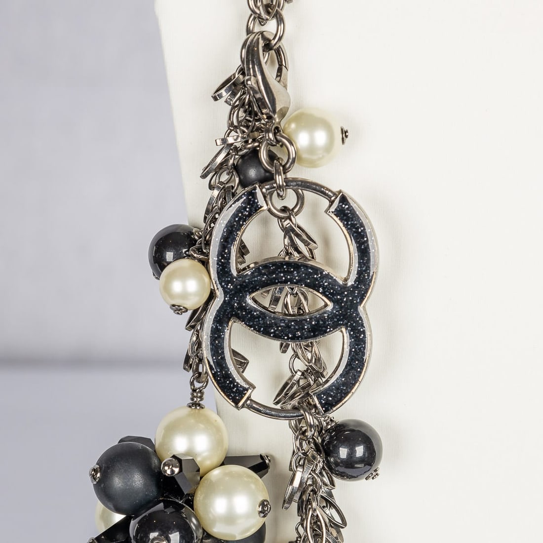 CHANEL 2 STRAND CC LOGO CHAIN BELT / NECKLACE WITH METAL LOOPS, FRANCE c.2005 - 7