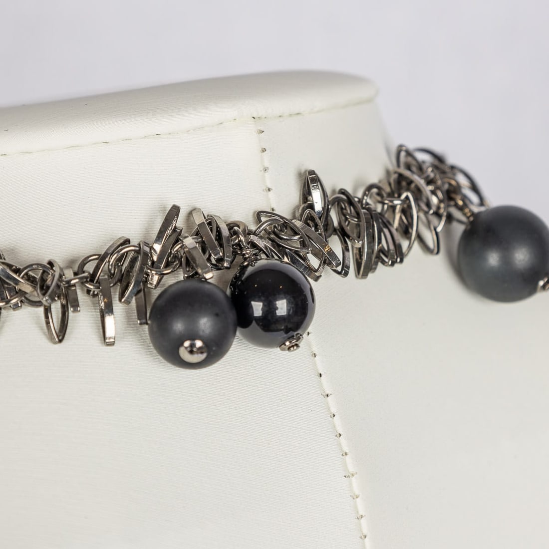 CHANEL 2 STRAND CC LOGO CHAIN BELT / NECKLACE WITH METAL LOOPS, FRANCE c.2005 - 8